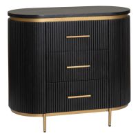 Rivello ladekast - 90 cm - zwart