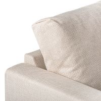 Norris 3-zits hoekbank rechts stof - beige