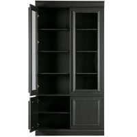 Organize vitrinekast/buffetkast 110 cm grenen matzwart van het woonmerk BePureHome