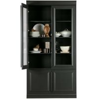 Organize vitrinekast/buffetkast 110 cm grenen matzwart van het woonmerk BePureHome