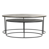  Salontafel Paxson ovaal set van 2 van het woonmerk Light & Living