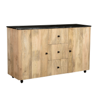 Pebbles dressoir - 140 cm - naturel/zwart