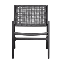 Fauteuil Pem met armleuning aluminium zwart van het woonmerk WOOOD