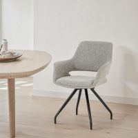Livingfurn Capp draaibare eetkamerstoel - taupe