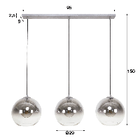 Fizz hanglamp 3L bol van het woonmerk Fraaai