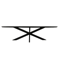 Eettafel Brandy ovaal 240 cm - zwart