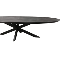 Starfurn Eettafel Brandy ovaal 210 cm - zwart