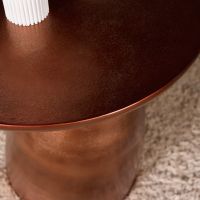 Starfurn Ovale bijzettafel Jarah - 55 cm - koper/goud