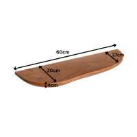 Starfurn Wandplank set van 2 Live edge 60 cm