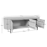 Starfurn Tv-meubel Solana mangohout 165 cm - bruin