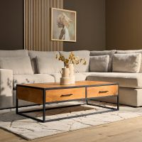 Rechthoekige salontafel Denver - 130 cm - naturel