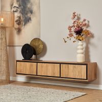 Zwevend tv-meubel RichWood 160 cm - naturel