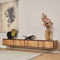 Zwevend tv-meubel RichWood 240 cm - naturel