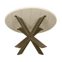 Eettafel Madison ø130 cm - zand/brons