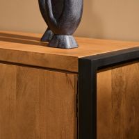 Tv meubel Boaz met deur en open vak - 110 cm - naturel