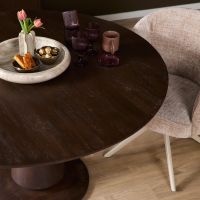 Starfurn Eettafel Lima rond 130 cm - bruin