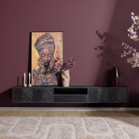 Starfurn Zwevend tv-meubel New York 240 cm - zwart