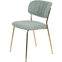 Viken eetkamerstoel stof - goud onderstel