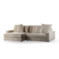 Sydney 3-zits hoekbank links/rechts ribstof - naturel