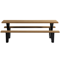 Tablo outdoor picknicktafel naturel met X-poot metaal van het woonmerk WOOOD