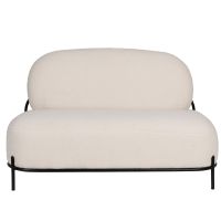 Tamara 2-zitsbank teddy - ivoor