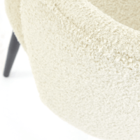 Eetkamerstoel Elyna teddy lichtbeige/mat zwart van het woonmerk Light & Living