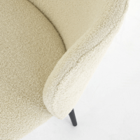 Eetkamerstoel Elyna teddy lichtbeige/mat zwart van het woonmerk Light & Living