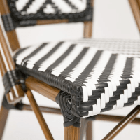 Bankje Thobias Zwart Wit Gestreept