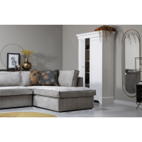 Hoekbank Thomas Rechts Ribstof Vergrijsd Groen van het woonmerk WOOOD