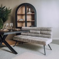 Rosora eetkamerbank - 180 cm - beige