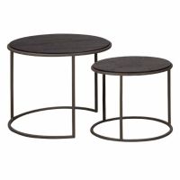 Spello bijzettafel set rond vanaf 45 cm - grijs