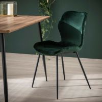 Fraaai Verona eetkamerstoel velvet groen - Outlet A