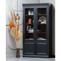 Organize vitrinekast/buffetkast 110 cm grenen matzwart van het woonmerk BePureHome