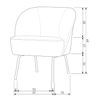 Vogue fauteuil velvet print van het woonmerk BePureHome