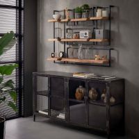 Fraaai Woody metaal wandplank 65 cm