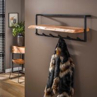 Woody kapstok metaal met plank en 6 haken van het woonmerk Fraaai