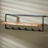 Woody kapstok metaal met plank en 6 haken - OUTLET B