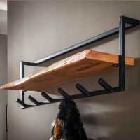 Woody kapstok metaal met plank en 6 haken - OUTLET B
