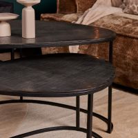 Starfurn Organische salontafels Lana - set van 2 - zwart