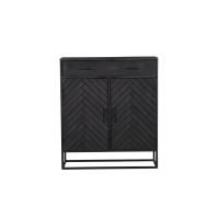 Kabinet kast New York - 100 cm - zwart