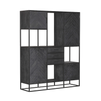 Vakkenkast New York Supreme XXL - 160 cm - zwart