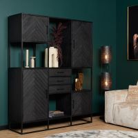 Vakkenkast New York Supreme XXL - 160 cm - zwart