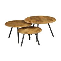 Starfurn Ohio ronde salontafels - set van 3 - naturel