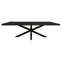 Eettafel Denver 160 cm rechthoek - zwart