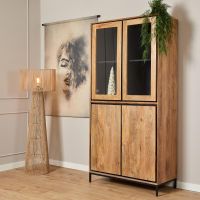 Richwood vitrinekast - mangohout - 100 cm