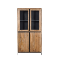 Richwood vitrinekast - mangohout - 100 cm