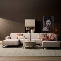 MySofa Floris Lounge L 2,5-zitsbank Divan rechts - torre beige