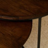 Salontafel Madison ø70 cm set van 2 - bruin