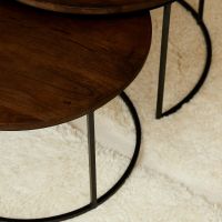 Salontafel Madison ø70 cm set van 2 - bruin