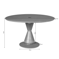 Starfurn Eettafel Lima rond 130 cm - bruin